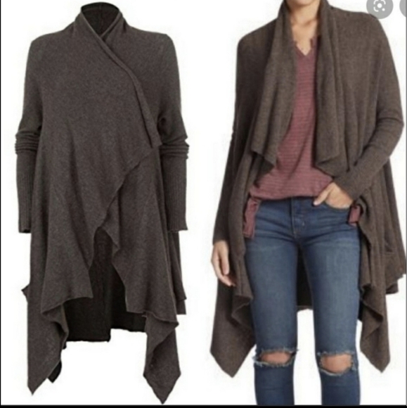 Free PEOPLE knit open cardigan cascading small - Picture 2 of 10